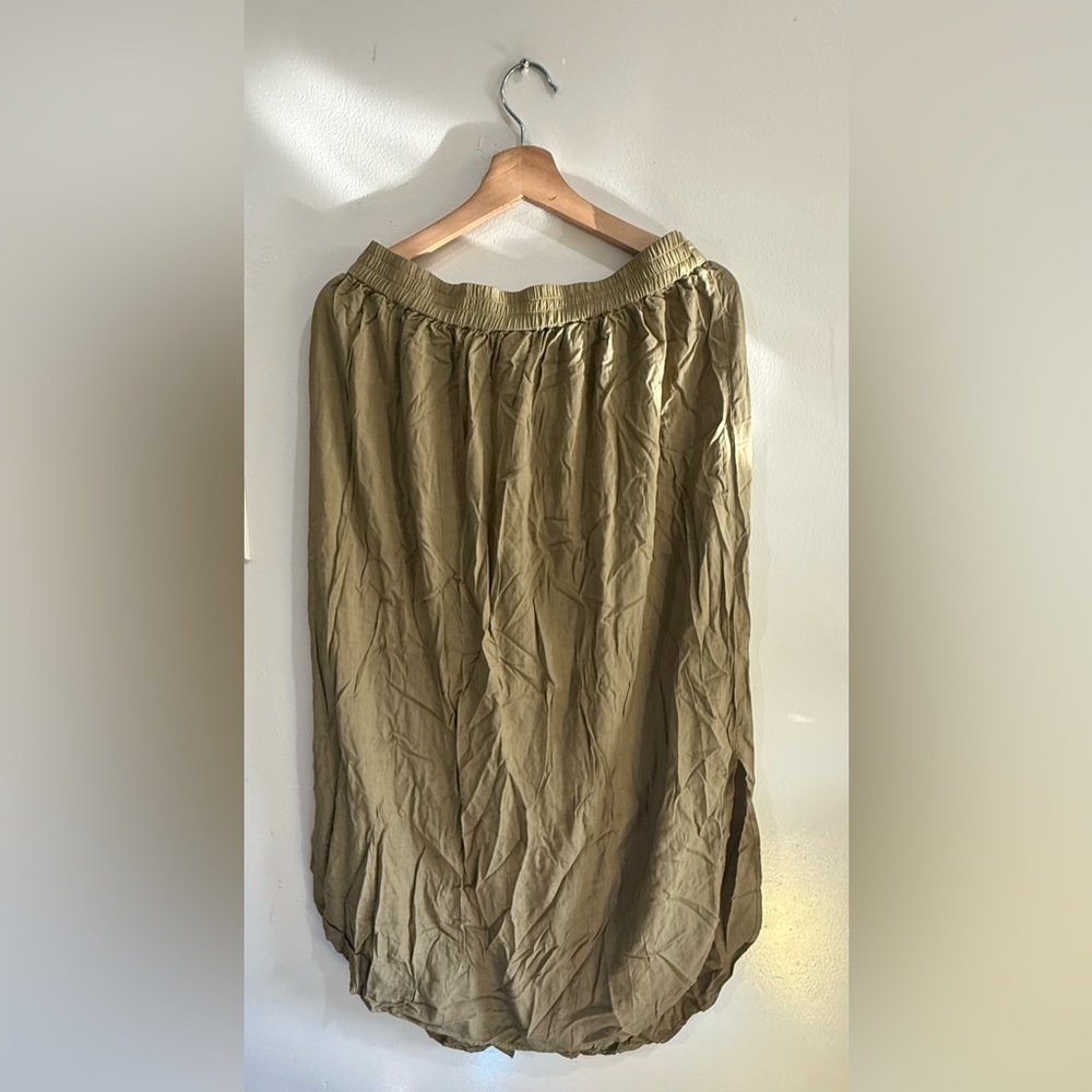 The Odells Chic Olive Button-Down Maxi Skirt - image 6